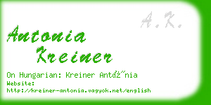 antonia kreiner business card